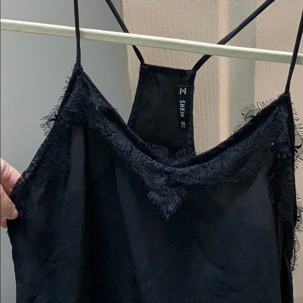 SHEIN hi low lace tank